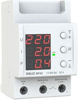 Аксессуары для реле многофункциональное RBUZ MF63, 1-фазное, 220В ...