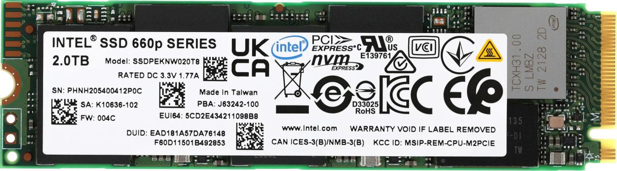 Intel 660p 256 sale