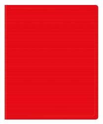 Папка на кольцах Бюрократ ДеЛюкс DL0740/2RED,  2шт колец,  О-образные,  A4,  32мм корешок,  пластик,  0.7мм,  красный