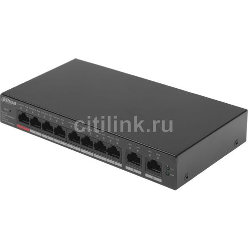 Коммутатор Dahua DH-CS4010-8GT-110, управляемый, 10 RJ-45, 10/100/1000 Мбит/с