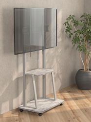 Стойка для телевизора Holder PR-108, 32-65", напольный, мобильный, серый/сланец