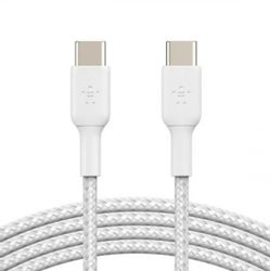 Кабель Belkin CAB004bt1MWH2PK, USB Type-C (m) - USB Type-C (m), 1м, белый, 2