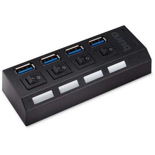 Хаб (разветвитель) Buro BU-HUB4-U3.0-L, черный — цена и наличие Хаб (разветвитель) Buro BU-HUB4-U3.0-L, черный