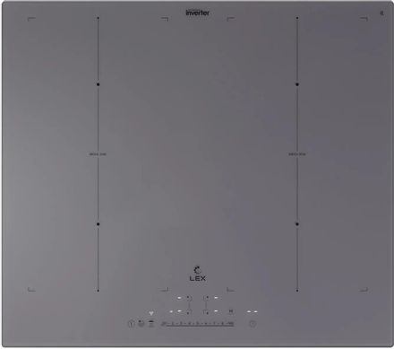 Индукционная варочная поверхность LEX Hi-Tech EVI 641B I GR, конфорок: 4 шт., стеклокерамика, независимая, серый