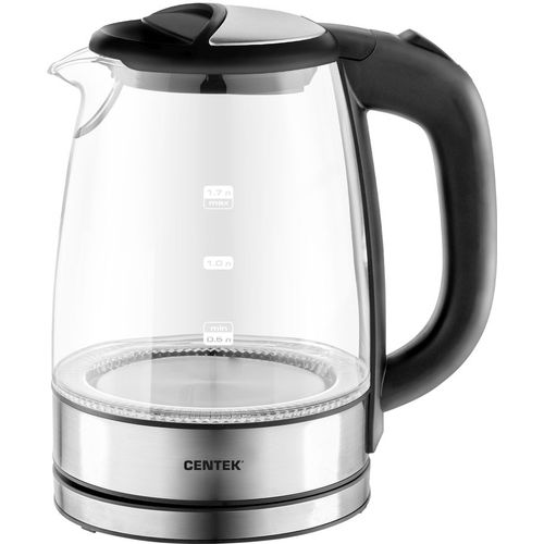 Чайник электрический CENTEK CT-0058, 1.7л, стекло/металл