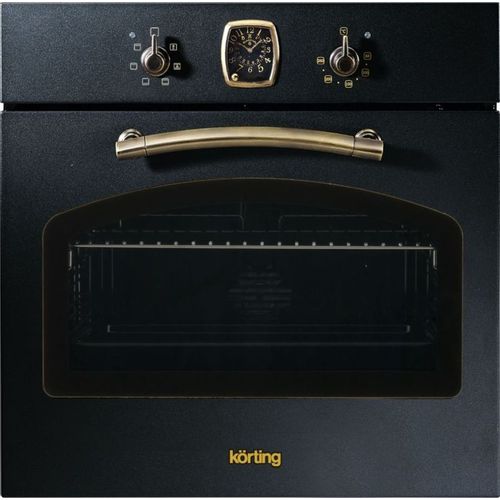 Духовой шкаф электрический Korting OKB460RN, 64л, дверца с 3 стеклами, черный матовый