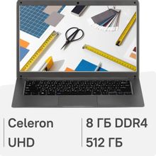 Изображение товара Ноутбук AZERTY Story RB-1451 14 IPS Intel Celeron 8ГБ SSD Windows 11 Pro темно-серый