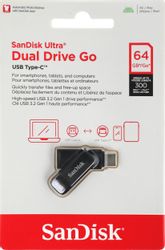 Флешка USB Sandisk Ultra Dual Drive Go 64ГБ, USB3.1, черный