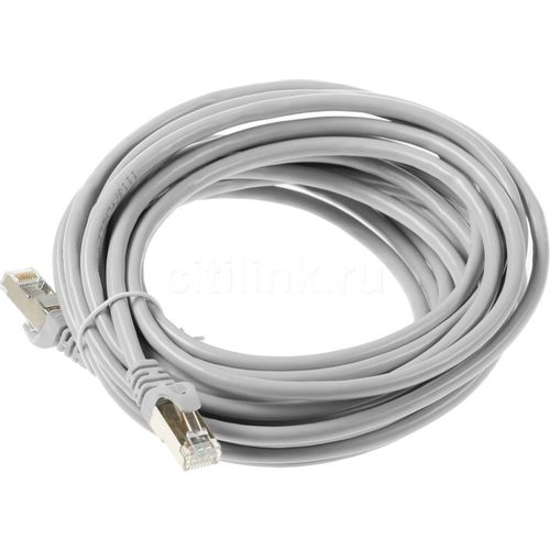 Патч-корд CABLEXPERT PP6-7.5M литой (molded), FTP, кат.6, 7.5м, 4 пары, 24AWG, алюминий омедненный, многожильный, серый