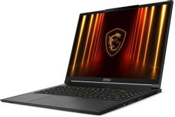 Ноутбук игровой MSI Stealth 16 AI A2HWFG-086XRU, 16", OLED, Intel Core Ultra 7 255H, 16-ядерный, 32ГБ DDR5, 1ТБ SSD, NVIDIA GeForce RTX 5060 для ноутбуков - 8 ГБ, черный