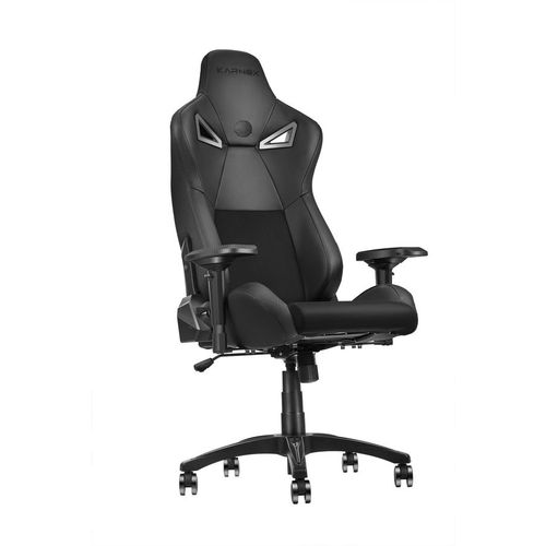Кресло игровое KARNOX Legend Bk, искусственная кожа/ткань, до 135кг, топ-ган, регулируемые 4D подлокотники, черный