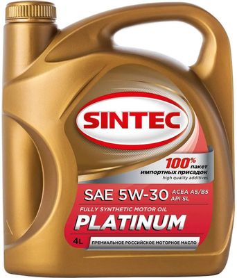 Моторное масло SINTEC Platinum 7000 SAE A5/B5, 5W-30, 4л, синтетическое [600158]