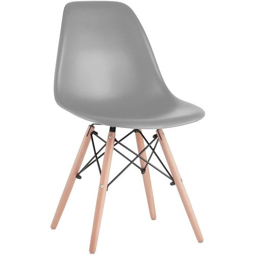 Комплект стульев BRABIX Eames CF-010, 4шт, на ножках, серый [532632]