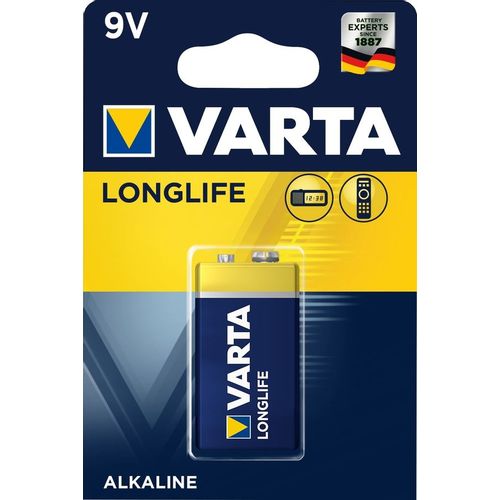9V Батарейка VARTA Longlife 6LR61, 1 шт.