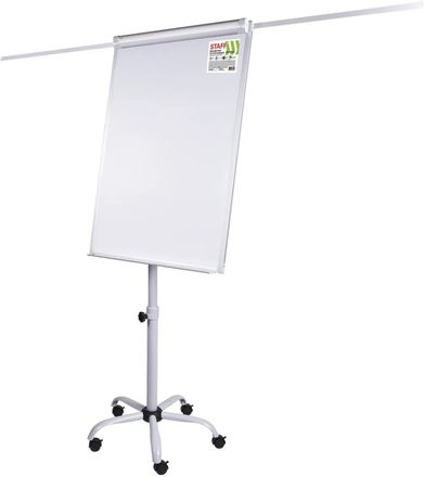 Флипчарт-доска STAFF Standard магнитно-маркерная лак 70x100см на роликах [238005]