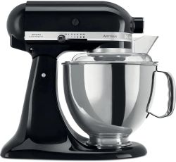 Миксер планетарный KitchenAid Artisan 5KSM175PSEOB, 300Вт, черный/серебристый