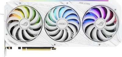 Видеокарта ASUS NVIDIA  GeForce RTX 3080 ROG-STRIX-RTX3080-O10G-WHITE-V2 LHR 10ГБ GDDR6X, OC,  LHR,  Ret