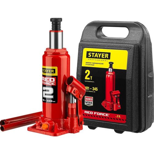 Домкрат гидравлический Stayer 43160-2-K_z01 бутылочный, 2т