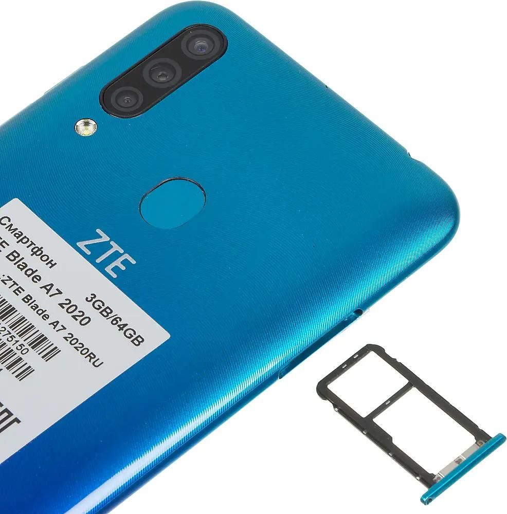 Характеристики Смартфон ZTE Blade A7 2020 64Gb, синий (1200383) смотреть в  СИТИЛИНК