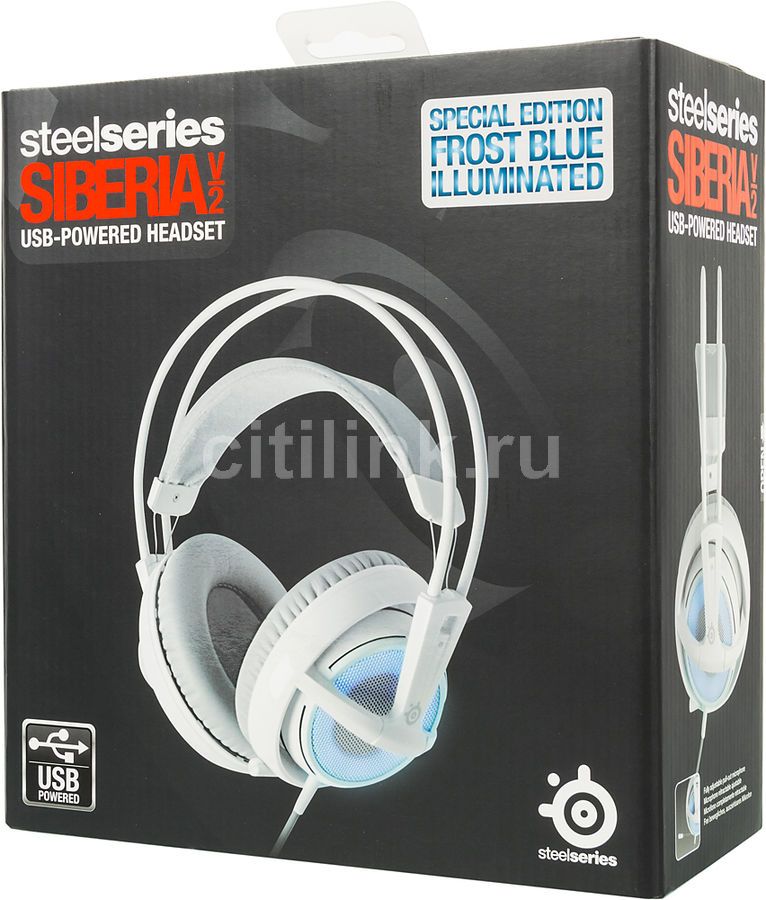 SteelSeries Siberia V2 Frost Blue Headset 51125 電話、FAX ...