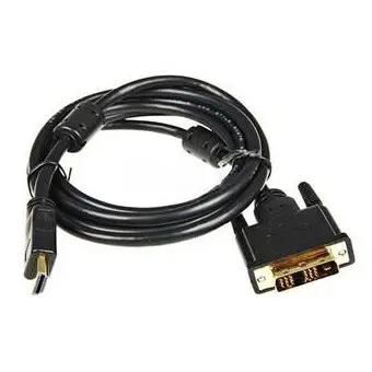 Кабель Buro HDMI (m) -  DVI-D (m),  GOLD ,  ферритовый фильтр ,  5м,  черный [hdmi-19m-dvi-d-5m]
