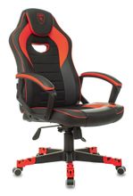 Изображение товара Игровое кресло ZOMBIE GAME 16 на колесиках ткань экокожа черное красное