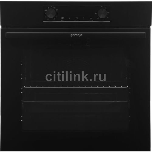 Духовой шкаф электрический Gorenje BO6735E05B, 77л, дверца с 2 стеклами, черный