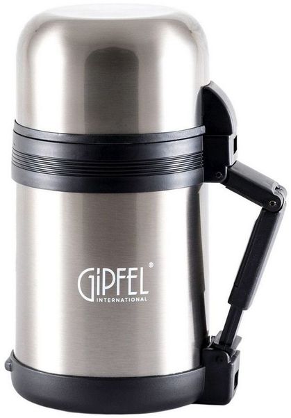 Термос GIPFEL 8200, 0.8л, серебристый/ черный