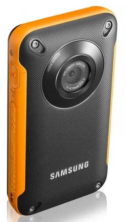 Видеокамера Samsung HMX-W300, черный + оранжевый,  Flash [hmx-w300yp/xer]
