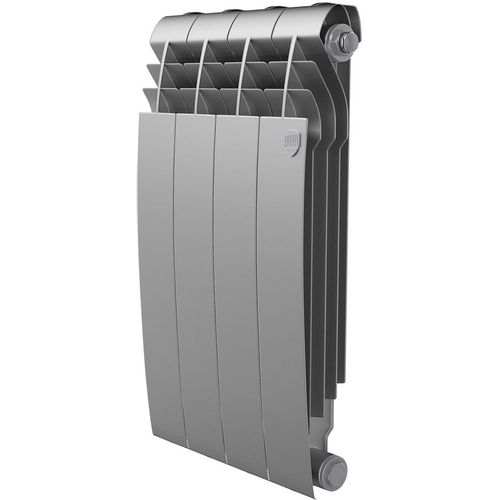 Радиатор биметаллический ROYAL THERMO BiLiner B 500, 4 секций, боковое подключение, серебристый