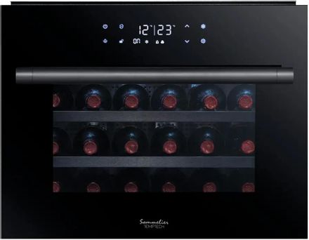 Винный шкаф однокамерный TEMPTECH SOMZ45SB вместимость: 24 бутылок, черный
