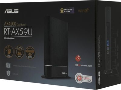 Wi-Fi роутер ASUS RT-AX59U, Wi-Fi 6, AX4200, 2.4/5ГГц, 4 LAN
