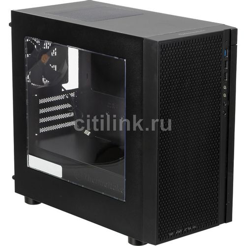 Корпус mATX Thermaltake Versa H18 Window, Micro-Tower, без БП, черный [ca-1j4-00s1wn-00]