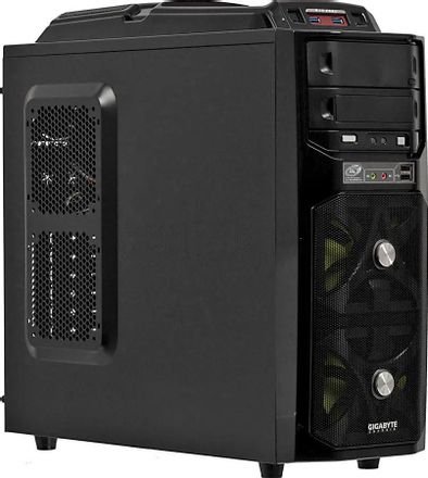 Корпус ATX Gigabyte GZ-G1 Plus, Midi-Tower, без БП,  черный [gz-g1+]