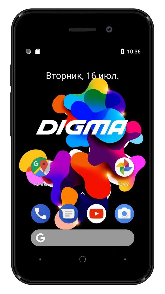 Смартфон Digma HIT 8Gb, Q401 3G, черный – купить в Ситилинк | 1013092