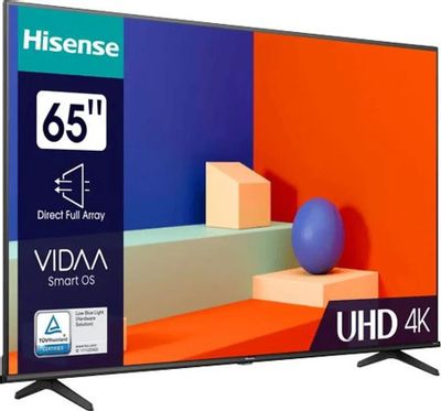 65 Телевизор Hisense 65A6K, DLED, 4K Ultra HD, черный, СМАРТ ТВ, VIDAA –  купить в Ситилинк | 1926740