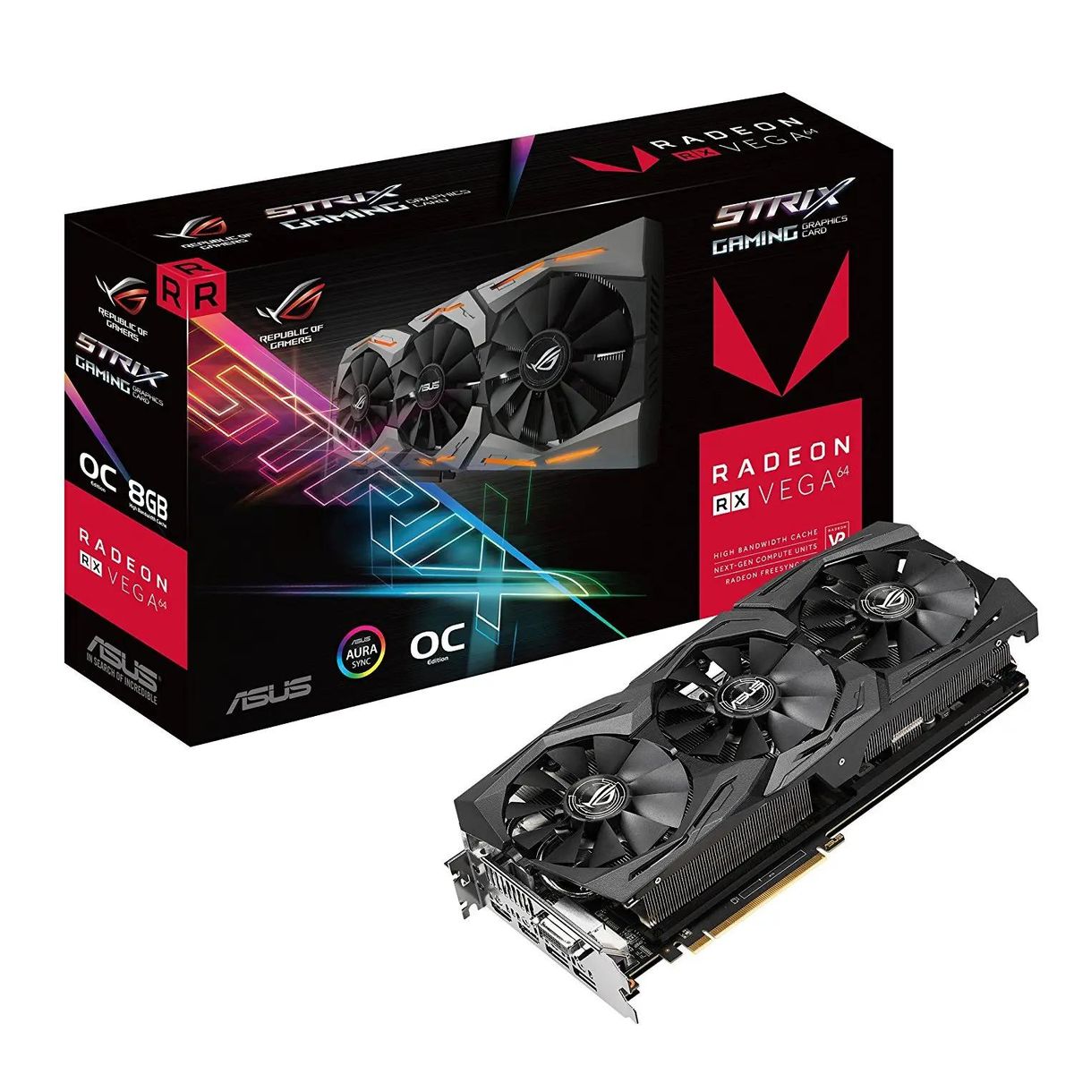 Отзывы на Видеокарта ASUS AMD Radeon RX Vega 64  ROG-STRIX-RXVEGA64-O8G-GAMING 8ГБ HBM2, Ret в интернет-магазине СИТИЛИНК  (1024149)