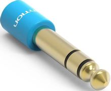 Изображение товара Переходник аудио VENTION Jack 6.3 м - Jack 3.5 ф, золото, голубой vab-s01-l