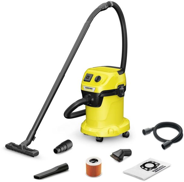 Строительный пылесос Karcher WD 3 P V-17/4/20 Workshop,  желтый [1.628-175.0]