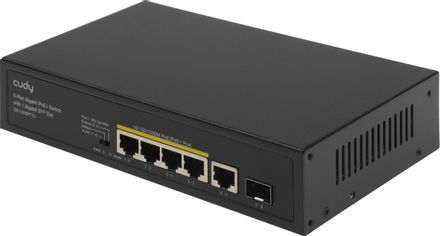 Коммутатор CUDY GS1005PTS1, неуправляемый, 5 RJ-45, 10/100/1000 Мбит/с