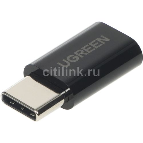 Адаптер UGREEN US157, USB Type-C (m) - micro USB (f), черный [30391_]