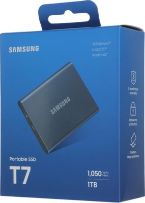 Характеристики 1ТБ Внешний диск SSD Samsung T7 MU-PC1T0T/WW, USB-C