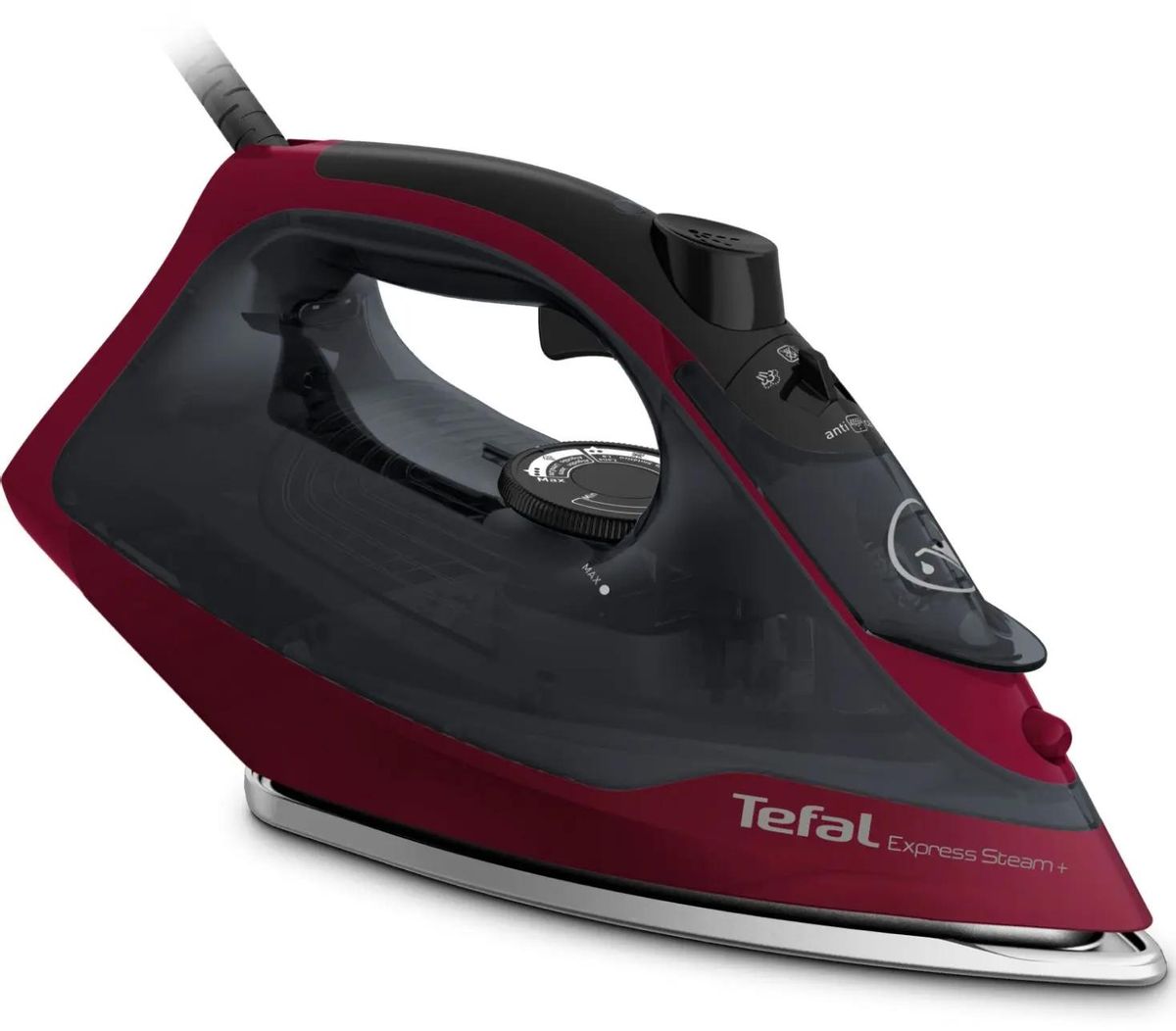 Характеристики Утюг Tefal FV2846E0, 2400Вт, черный/бордовый  [1830008482](мех.повреждения) (M00262558) смотреть в СИТИЛИНК