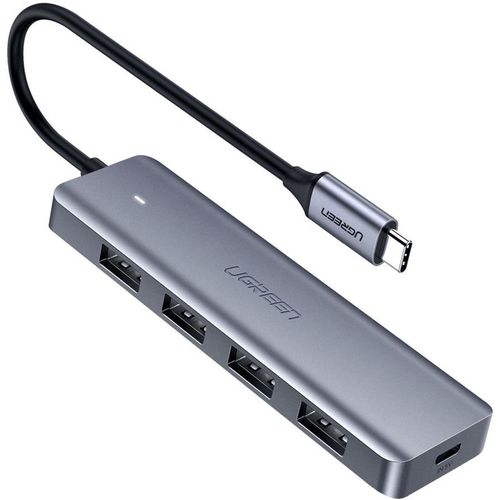Порт-репликатор UGREEN CM219, USB Type-C, 4хUSB 3.0, серый [70336]