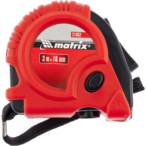 Рулетка строительная MATRIX Rubber, 3м x16мм [31003 ]