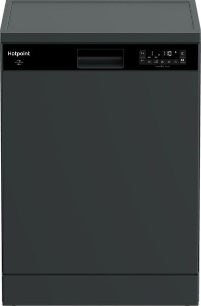 Посудомоечная машина HOTPOINT HF 5C82 DW A,  полноразмерная, напольная, 59.8см, загрузка 15 комплектов, антрацит [869894700040]