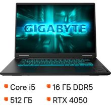 Изображение товара Игровой ноутбук Gigabyte GAMING A16 16 IPS i5 16ГБ SSD RTX 4050 6ГБ FreeDOS