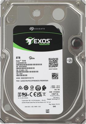 Жесткий диск Seagate Exos 7E10 ST8000NM018B, 8ТБ, HDD, SAS 3.0