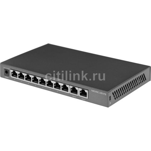 Коммутатор MERCUSYS MS110GMP, неуправляемый, 10 RJ-45, 10/100/1000 Мбит/с