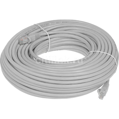 Патч-корд Buro UTP-6-30M-G литой (molded), UTP, кат.6, 30м, 4 пары, 24AWG, алюминий омедненный, многожильный, серый